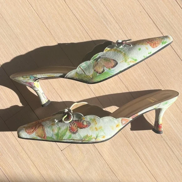EUC Stuart Weitzman Butterfly 🦋 Mules Size 10 - Picture 2 of 8